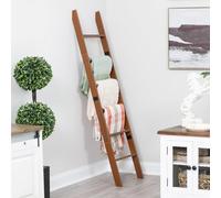 RELODECOR 6-Foot Wall Leaning Blanket Ladder| Laminate Snag Free Construction (Brown)