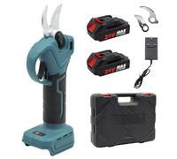 Relogic 21V Electric Pruning Shears Cordless Pruner with Brushless Motor 3cm Diameter Cutting LCD Display 2Pcs 2000mAh Battery + Spare Blades Garden Clippers for Tree Branch and Grass Trimming