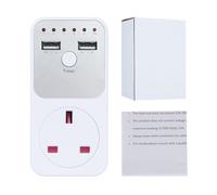 Relogic 2900W Intelligent Programmable Countdown Timer Socket Electronic Timer Switch Surge Protector Outlet Dual USB Port with UK Plug