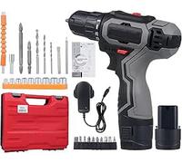 Relogic Cordless Drill Sets Electric Drill 25+1 Torque Setting for Home Reconstruction, DIY Handicrafts, Woodworking, Landscaping Work, Car Maintenance 2PCS 16.8V 1500mah Battery, UK Plug