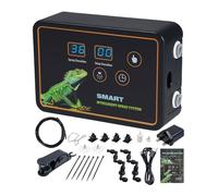 Relogic Reptile Smart Misting System Intelligent Spray System 2pcs Spray Nozzles 360 ° Adjustment Hook or Suction Cup Install Timed Spray for Tank Lizard, Chameleon, Snake, Turtle, Frog, Plant