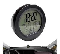 Reloj Digital ño, Reloj De Salpicadero Automotriz Con Energía Solar, Calendario LED Para Interior De Automóvil,2,76x2,76x1,69 Pulgadas Mesa La Mesita De Noche La Laa