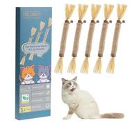 RELONGGI 5 PCS Chew Toys with Silvervine & Catnip - Dental Sticks for Teeth Cleaning, Interactive Cat Toys for Indoor Cats Kittens - Catnip Toys for Cats