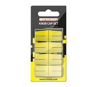 Reloop DJ Mixer Knob Cap Set (Yellow) - Pack of 8 with Rubberized Grip