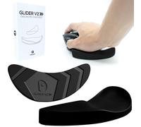 Reloot Glider v2 - Ergonomic Gliding Palm Rest, Soft Cooling Material, Sliding Wrist Pad that Moves with Your Mouse, Physician Designed for Carpal Tunnel Syndrome, Lightweight Wrist Rest (Black)