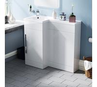 Relovane 900 mm Modern L Shape Left Hand Bathroom Basin Vanity WC Unit