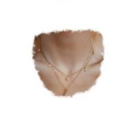 RELOVET Clover Star Pendant Necklace Chain Layered Flower Petal Necklace Dainty Gold Cute Necklace Gifts for Her