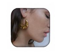 RELOVET Fan-Shaped Baroque Leaf Earrings for Women Vintage Geometry Large Drop Dangle Gold Earrings