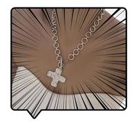 RELOVET Hammered Cross Pendant Necklace Toggle Vintage Necklaces Unisex, free, Brass, No Gemstone