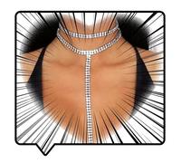 RELOVET Rhinestone Long Chain Necklace Crystal Sparkly Choker T Lariat Layered Body Chain Necklace Double Fashion Multilayered Jewelry Necklace Chains for Women (double layered)