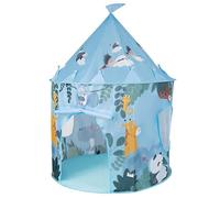 Relsy Blue Kids Pop Up Tent Outdoor Blue Safari Jungle Design, 135cm x 100cm, Kids Play Tent, Adventure Indoor & Outdoor Toys Foldable, Play Den Ball Pit Garden Toys For Toddler Boys & Children