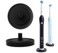 Relsy Brushed Aluminium Oral-B Electric Toothbrush Holder, Freestanding Toothbrush Stand (Matte Black)