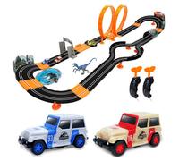 Relsy Jurassic World Electric Race Car Track Set 841006Jw Mega Predator Pursuit - 5.9M Track 2 Player Car Slot Race Set Kids Toys