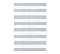 Relsy Outdoor Rug Waterproof Reversible Large 160 x 230 cm Garden Rug, Misty Grey & White Lines Area Rugs For Garden Outdoor Patio Rug, Camping Mat, Deck, Backyard, Picnic