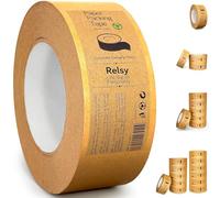 Relsy Paper Brown Packing Tape, 48mm x 66m, Eco Kraft Paper Packaging Tape Heavy Duty Recyclable Parcel Tape, Pack of 1