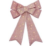 Relsy Rose Christmas Bow - Remote Control For Flashing Pattern, Timer, Long Life
