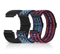 Relting Compatible with 16mm 18mm 19mm 20mm 22mm 24mm Watch Bands Quick Release Replacement Wristband,Adjustable Stretchy Nylon Solo Loop Straps Fabric Braided Sport Elastic Bands for Men Women
