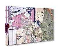 Reluctant Leave Taking By Harunobu Suzuki Canvas Print | Gallery Wrapped 30mm Frame Wall Art | 20x14 inches | Ready to Hang | Asian Picture | Living Room Bedroom Lounge Office