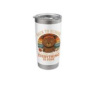 Reluctant Student Bear First Day Class Stainless Steel Insulated Tumbler