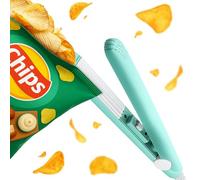 Reluen Mini Bag Sealer, Handheld Food Bag Heat Sealer for Food Storage, Portable Smart Heat Sealer Machine with 45’’ Power Cable for Chip Bags, Plastic Bags, Snack Bags (Blue)