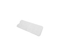 RELUX Extra-Long Premium White Non-Slip Bath Mat with Ultra-Strong Suction Cups Anti-Mould Latex-Free 100x40cm Machine Washable Silicone Rubbe
