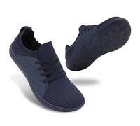 relxfeet Men's Barefoot Shoes Minimalist Cross-Trainer Shoes Wide Toe Walking Shoes Zero Drop Sole Trail Running Sneakers, Navy Blue, 15 Wide