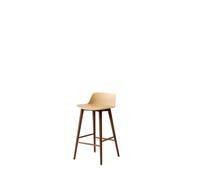 Rely HW118 Bar Stool Low Back Lacquered Walnut/ Beige Sand