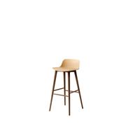 Rely HW123 Bar Stool Low Back Lacquered Walnut/ Beige Sand