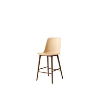 Rely HW128 Bar Stool High Back Lacquered Walnut/ Beige Sand