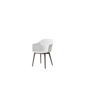 Rely HW76 Dining Chair With Armrests White/ Lacquered Walnut