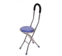 Rely on Walking Walker for Seniors Rollator Old Man Crutch Stool Older Folding Walker with Four- Legged Foot Stick Red (Color : B) (Color : B) Interesting