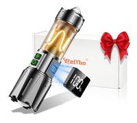 Relybo Torches Led Super Bright Rechargeable,500000 Lumens Flashlight Torches Battery Powered, 10 Modes Camping Torch, Powerful Torch Flash Light for Dog Walking Hiking Camping Emergency Gift