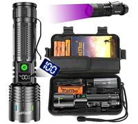 Relybo Torches LED Super Bright Rechargeable, Flashlight 500000 Lumens XHM88 Torches Battery Powered, Led Torch Rechargeable, Powerful Torch Flash Light for Dog Walking Hiking Camping Emergency Gift