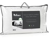 Relyon Superior Comfort Natural Latex Pillow 100 Cotton Removable Cover (Deep) - White