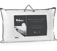 Relyon Superior Comfort 100% Natural Latex Pillow 100% Cotton Removable Cover (Slim)