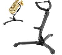 REMAGIC Alto & Tenor Saxophone Stand, Foldable Saxophone Stand Saxophone Holder Rack, Adjustable Metal Sax Tripod Holder Saxophone Holder Rack, Portable Musical Instrument Saxophone Accessories