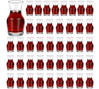 Remagr 42 Pack Single Serving Wine Carafe Glass Small Mini Carafe Individual Wine Refill Decanter for Dinner Parties Tastings Bars Restaurants (6.5 oz)