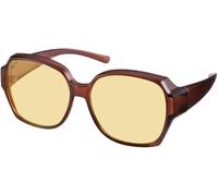 Remaldi Libby Bark Polarised Night Driving Overglasses Women Men Fit Over Glasses with Night Vision Anti Glare Yellow Amber Lenses Wrap Around Over Spectacles with UV400 Protection