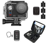REMALI CapturePro 4K/60fps 20MP Waterproof Sports Action Camera Kit with Carrying Case + 3 Batteries, WiFi, 2" Touch Screen, 8X Zoom, Slow/Fast Motion, Remote/Voice Control, EIS, Distortion Correction