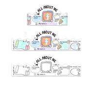 Remarkabel All About Me Crowns Craft Kit for Children Color Your Own Back to School Paper Crown DIY First Day of School Party Hats Children's Decorative Hat Activity Party Supplies 24 Pcs