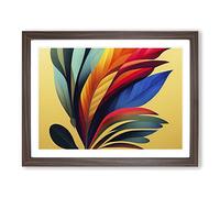 Remarkable Bird Feathers Framed Print | A3 Walnut Framed Wall Art | Ready to Hang | Modern Nature Picture | Living Room Bedroom Lounge Office