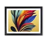 Remarkable Bird Feathers Framed Wall Art Print A2 Black