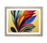 Remarkable Bird Feathers H1022 Framed Print for Living Room Bedroom Home Office Décor, Wall Art Picture Ready to Hang, Oak A2 Frame (64 x 46 cm)