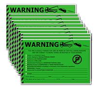 reMarkable Parking Violation Stickers - Green, 5" x 8" Vinyl, Water Resistant, Modern Style, 50pcs