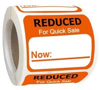 Remarkable Reduced for Quick Sale Stickers , Price Reduced Retail Labels Stickers for Retail Clearance - 1.8 X 2 inch 500 Pcs/Roll