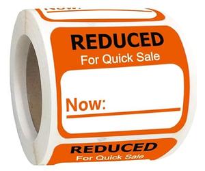 Remarkable Reduced for Quick Sale Stickers , Price Reduced Retail Labels Stickers for Retail Clearance - 1.8 X 2 inch 500 Pcs/Roll
