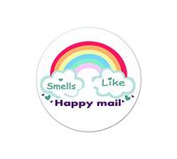 Remarkable Smells Like Happy Mail Stickers,1.5 Inch Happy Mail Cute Mailing Stickers,Round Packaging Colorful Rainbow Small Shop Stickers, Small Business, Thank You Sticker,500 PCS, Colorful,rainbow