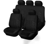 REMAZ Car Seat Cover Sets for Skoda Fabia Combi Scout NJ/Fabia Estate NJ/Fabia/Enyaq iV 80, 5 Seats Full Surround Seat Protector Comfortable and Breathable Interior Accessories,B-Black
