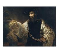 Rembrandt Aristotle With A Bust Of Homer Cropped Large Art Print Poster Wall Decor Premium Mural