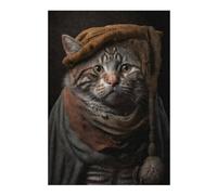Rembrandt Cat Detailed Jigsaw Puzzle for Adults, 300 PCS